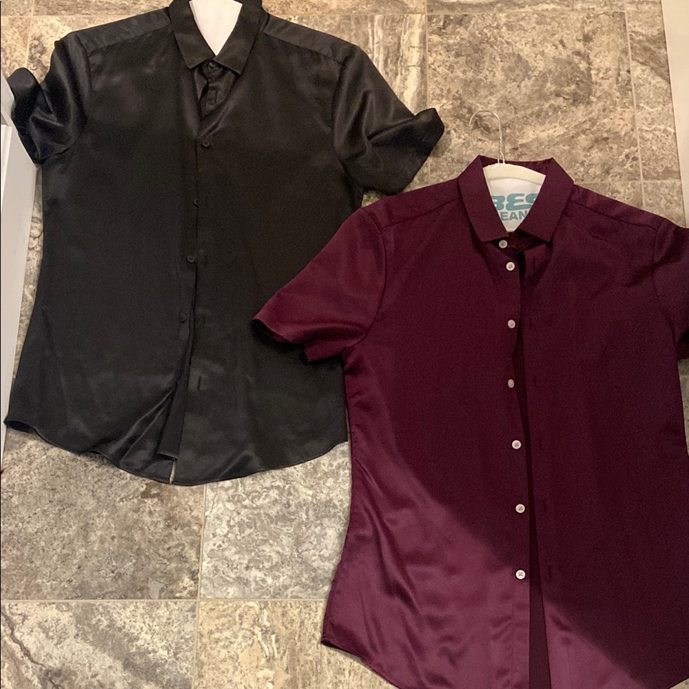 BUNDLE 2X Satin Button Up